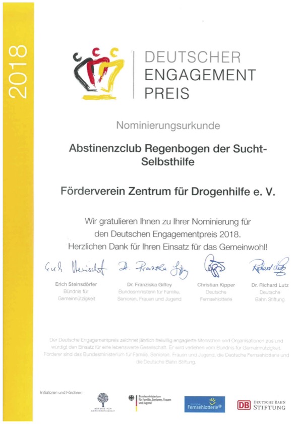 2018 Urkunde Engagementpreis